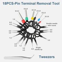 567PCS Automotive Electrical Connector Pins 26 Type W/ 18 Terminal Removal Tools