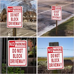3 Pcs No Parking Sign Do Not Block Driveway 10 X 14 Inches Aluminum Metal
