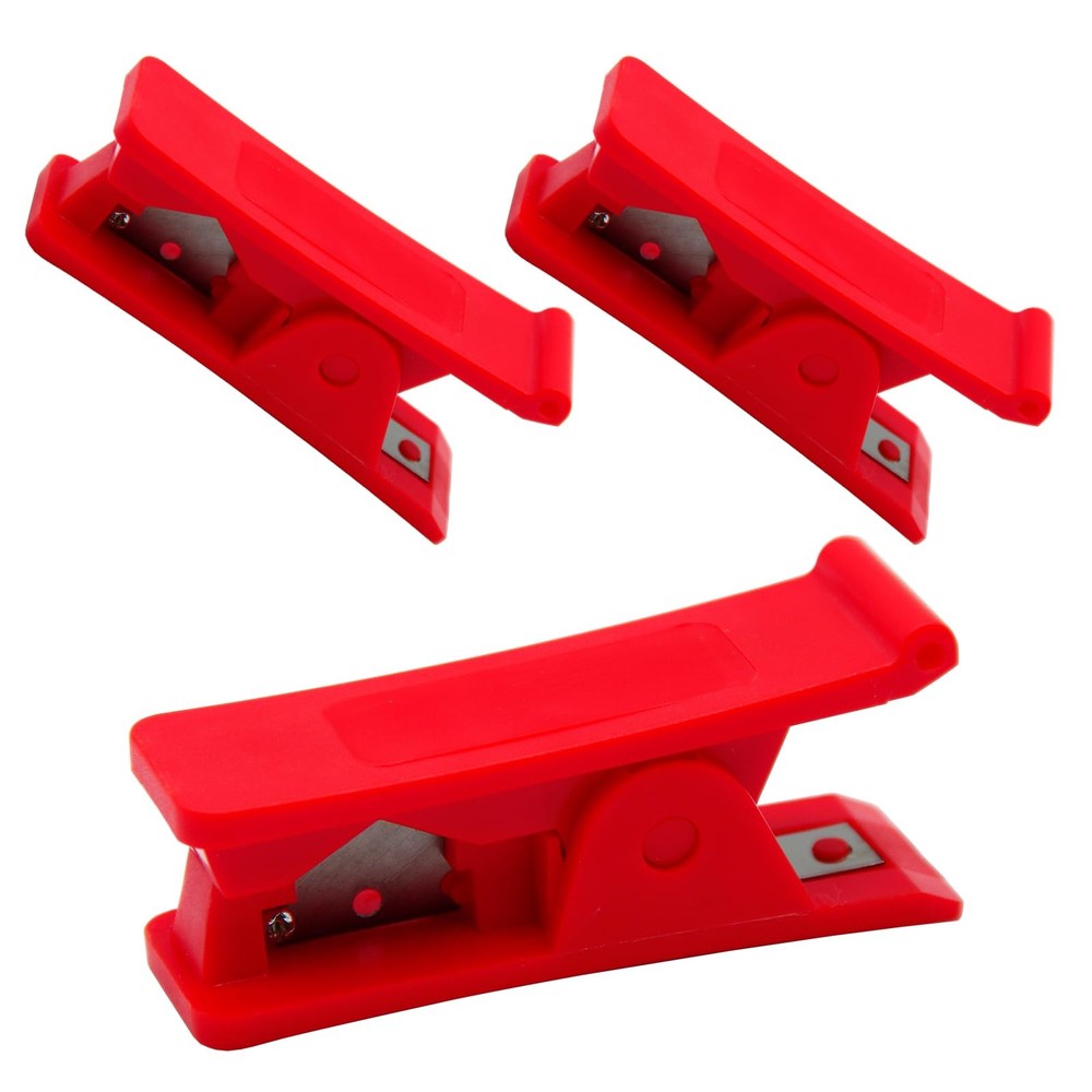 Litoexpe 3pcs PTFE Plastic Tubing Cutter, Red Pipe Cutter, Square Tubing Hose…