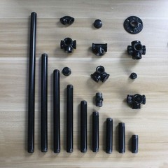 6 Pack 1/2″ × 36″ Pre-Cut Black Metal Pipe, Industrial Steel Fits Standard Half