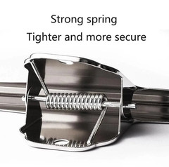 6 pcs Stainless Steel Binder Clips Strong Metal Paper Clamps