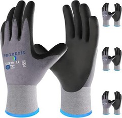 PROMEDIX P Work Gloves MicroFoam Nitrile Coated,Safety 3 Pairs