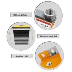 DC12V 84W Hydraulic Oil Cooler 65L/min Flow Aluminum Radiator 1.8KW Capacity