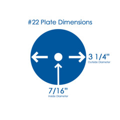 Grinder plate for #22 grinders with 3/16″ hole, reversible