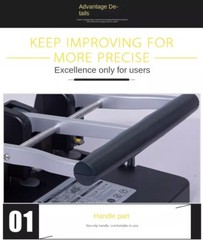 Effortless 3-Hole Punch: 100-Sheet Capacity, Manual, Heavy-Duty 3-Hole Punch