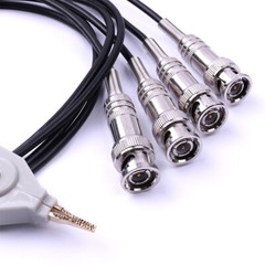 1 Set Kelvin Clip Tester Probe Lead Clip Cable With 4 BNC For LCR Meter Terminal