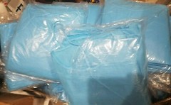 LOT OF 10 ISOLATION BLUE NON WOVEN 25 GSM POLYPROPYLENE DENTAL MEDICAL