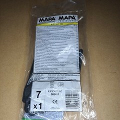 MAPA Krynit 582 Nitrile 3/4 Coated HDPE Gloves, Cut Level A4, Size 7