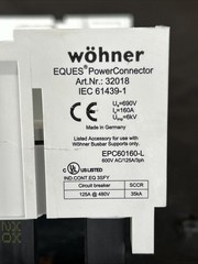 Wohner 32018 Busbar Adapter 160A 3P – NEW Salvaged (Crack In Frame)
