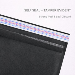 Kraft-Air Black Kraft Paper Bubble Mailers 6.5×10 (Inside 6.5×9) Peel & Seal