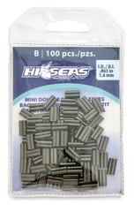 Mini Double Barrel Copper Crimp Sleeves, 1.6 Millimeter Inside Diameter, 100-…