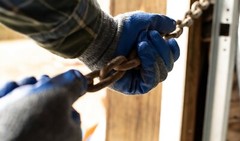 G & F 3108 String Knit Latex Dipped Work Gloves Nitrile Coated General Purpose