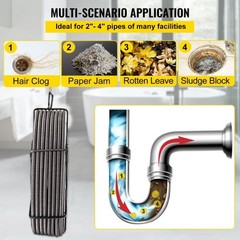 Drain Cleaning Cable 75 Feet x 38 Inch Solid Core Cable Sewer Cable Drain