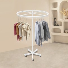Round Clothing Rack Clothing Display Rack Floor-standing Garment Hanging Rack