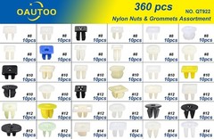 Versatile 360pcs Nylon Grommet Nut Assortment for Repairs on Multiple Car Brands