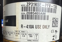 Copeland ZP31K5E-PFV-130, Scroll, 220V, R-410a, 1 Single Phase