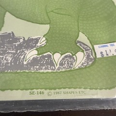 Lot Vintage Shapes Etc. Teacher Note Pad 50 Sheets Dinosaurs Post Its 1987 Kid