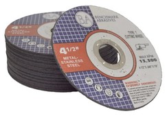 Benchmark Abrasives Grinder Cut Off Wheels 4 1/2 Inch Aluminum Oxide Thin Type 1