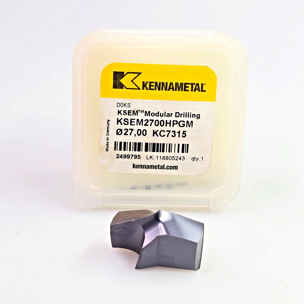 Kennametal KSEM2700HPGM KC7315 27mm / 1.063″ Carbide Drill Insert