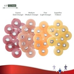 200PCS Dental finishing polishing discs 12.7mm coarse/medium/fine/superfine
