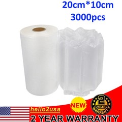 3000Pcs Air Pillow for Machine Bag Film 20*10cm Cushion Bubble USA