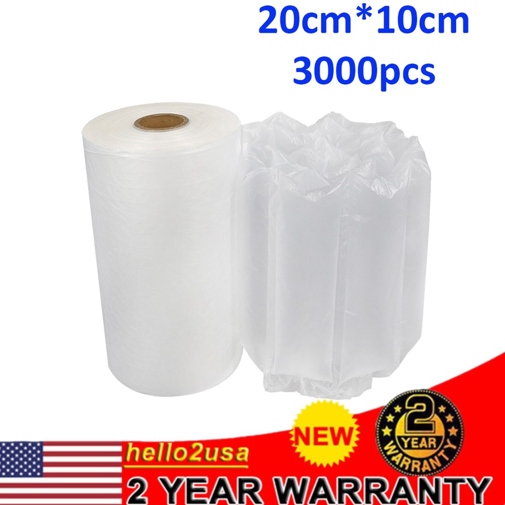 3000Pcs Air Pillow for Machine Bag Film 20*10cm Cushion Bubble USA