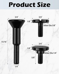 2 Pack Die Grinder Cut Off Wheel Arbor, Mounting Mandrel 3/8″ & 1/4″ Arbor