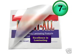 500/pack LAM-IT-ALL 7 Mil 2-1/8 x 3-3/8 Hot Laminating Pouches Credit Card size