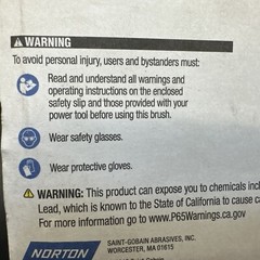 Norton 50583-038 Stainless 4” Wire Wheel Brush METAL – NEW {50}