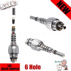Dental 6 Hole Quick Coupler for KaV MULTIflex LUX Fiber Optic LED Handpiece New