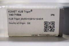 KOMET KUB TRIGON V43 71504 15 mm INDEX INSERT DRILL 20X50/W29/15/45/R A027