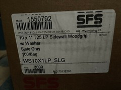 100x #10 x 1″ Torx Steel to Wood Barn Metal Building Screw & Washer – Slate Gray