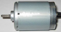 12 V DC – 1,750 RPM – Slow Speed Electric Motor w/ Cable + 3.17mm Knurled Shaft