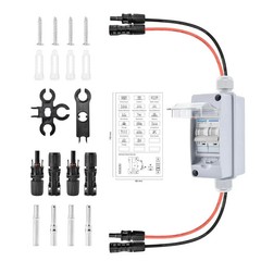Solar Panel Disconnect Switch 1000V 30A IP65 DC Breaker Box 2P PV Circuit