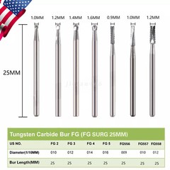 Cross Cut Lindemann Tungsten Carbide FG Dental Bur 25mm, Bone Surgery Burs