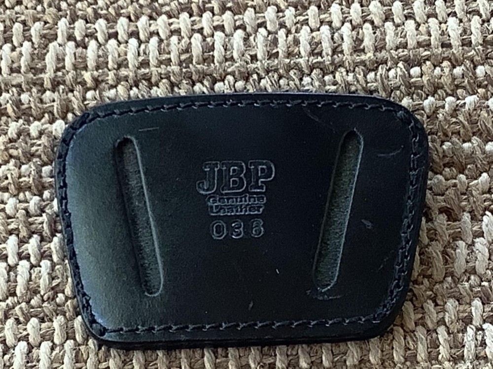 JBP Military Police Detective Special Agent Leather Pistol Holster OWB Belt #36