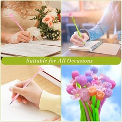 18 Pieces Color Changing Flower Pens Colorful Cherry Blossom Tulip Rose Style