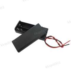 2 Slot AAA Battery Holder Case Box Leads ON/OFF Switch Cover Standard Container