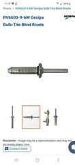 All Aluminum Bulb Tite Rivets With Rubber Washer # RV6603-09-06.