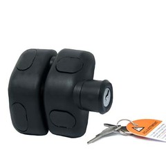 60 x 70 x 25mm Plastic Magnetic Gate Latch with Keys – Black (Pack of 1)