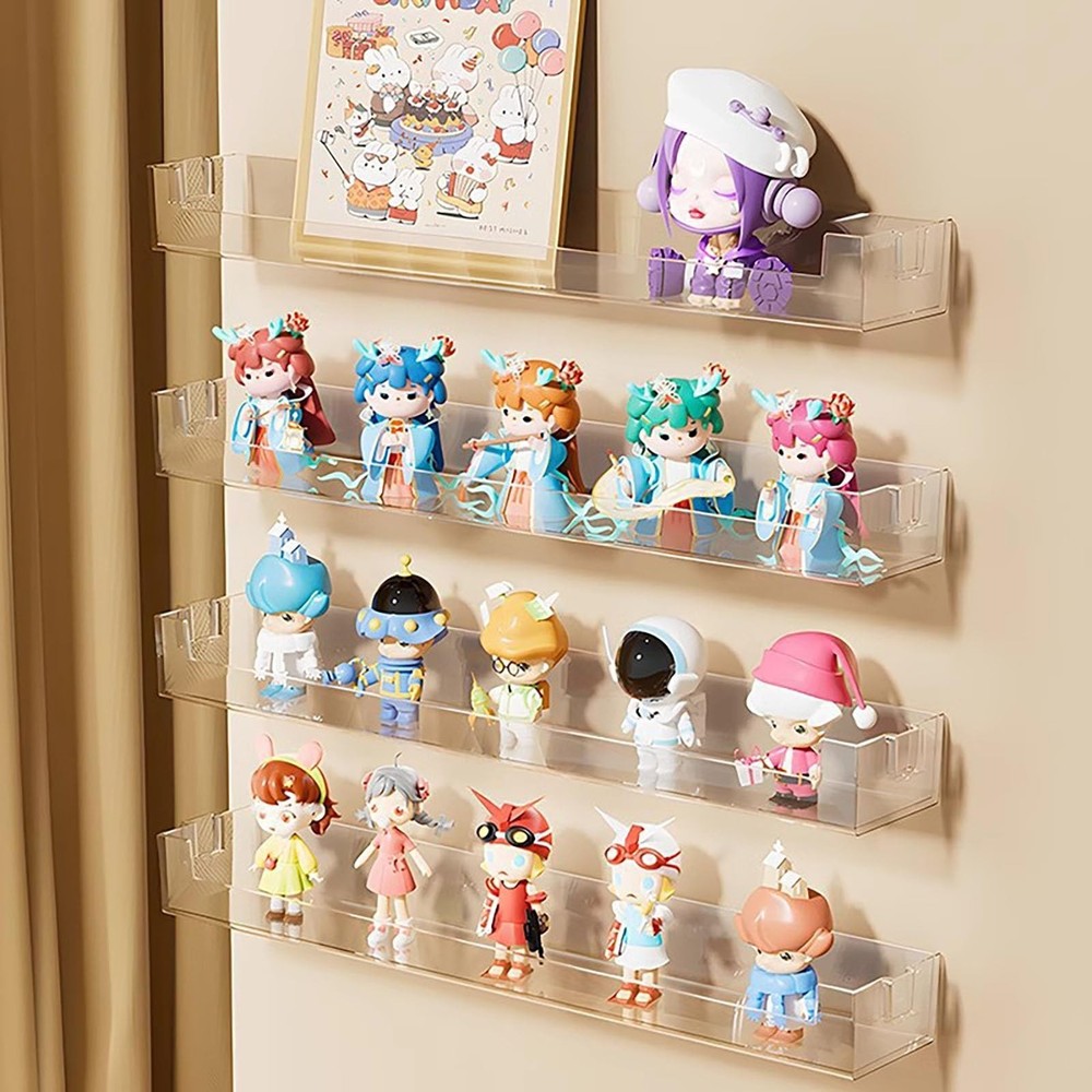 Wall-Mounted Acrylic Display Case for Funko Pop, Floating Display Shelves Wal…
