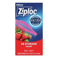 Ziploc 314469BX 9.63 in. x 8.5 in. Double Zipper Storage Bags – CL (48/Box) New