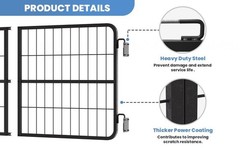 48″×24″ Carbon Stell Horse Stall Gate Two-Way Steel Stall Door for Barn &Horse
