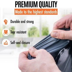 Large Shipping Bags | 24 x 36| Jumbo Poly Mailers for 24×36 – 5 Bags, Grey