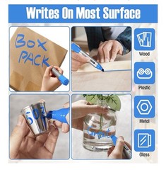 Fuutreo 10 Pack Jumbo Permanent Markers Bulk Large Chisel Tip Permanent Markers