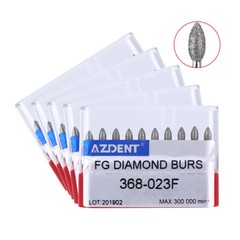 Dental Football Diamond Burs Drill 368-023F For High Speed Handpiece AZDENT