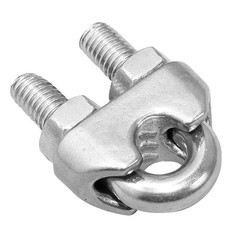 1/4in 6mm Wire Rope Clamps Clip 304 Stainless Steel Cable Clip Fastener 12 Pcs