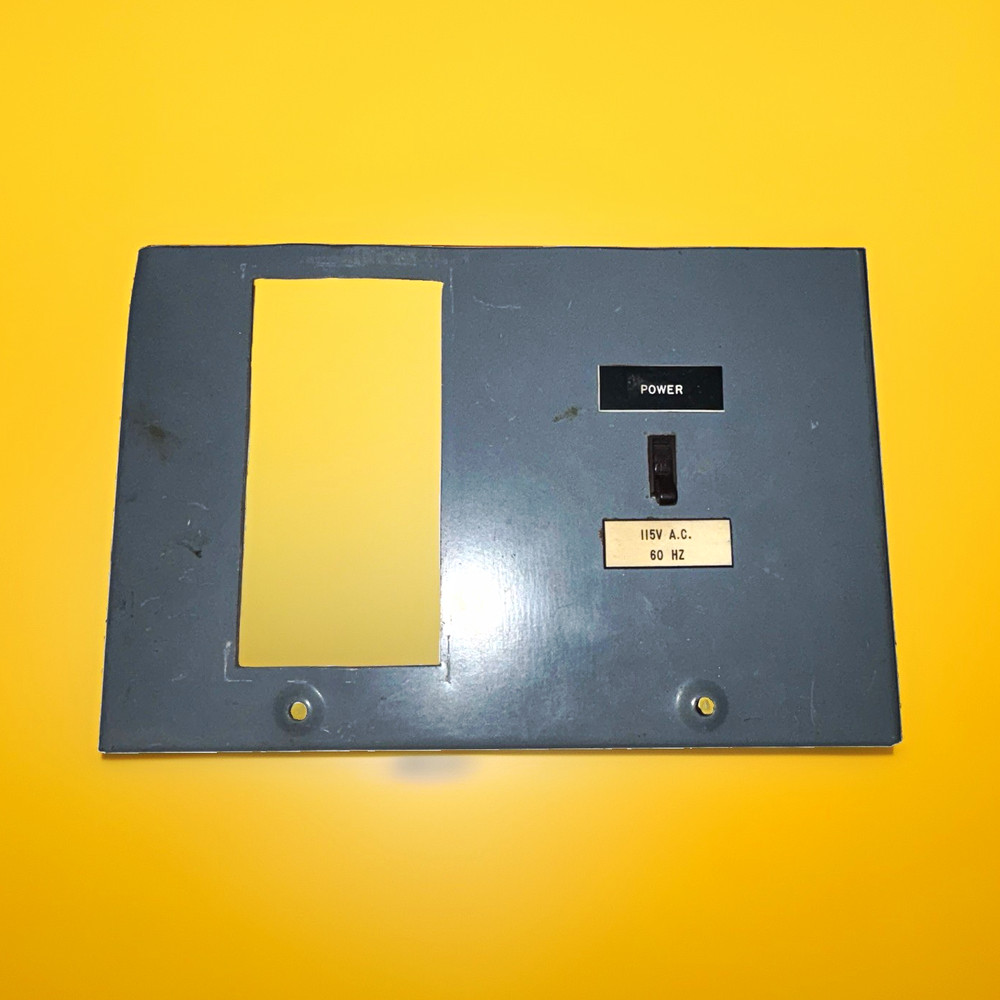 Barber-Colman Gray Electrical Panel Front Cover w/ Power Switch & Cutout 115V AC