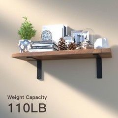 4 Pack 10 Inch Floating L Shelf Brackets for DIY,1/5 Inch Thick Heavy Duty Metal