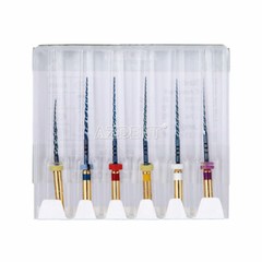 6pcs Endodontic Dental NiTi Engine Use Heat Activated Rotary Files 19mm/25mm